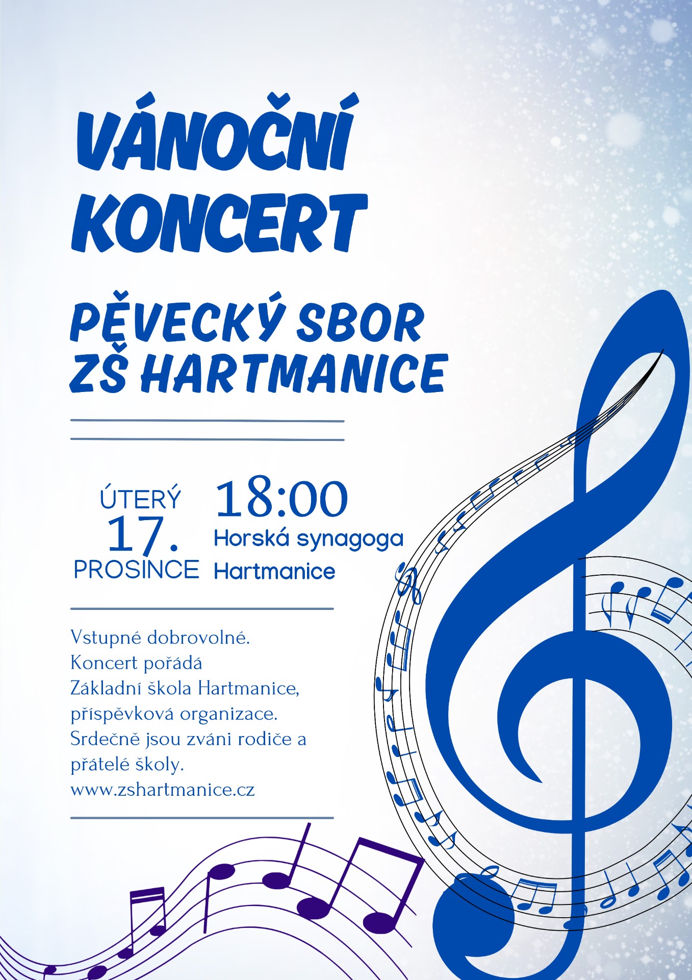 koncert Pěveckého sboru ZŠ Hartmanice písně Jaroslava Uhlíře a Zdeňka Svěráka