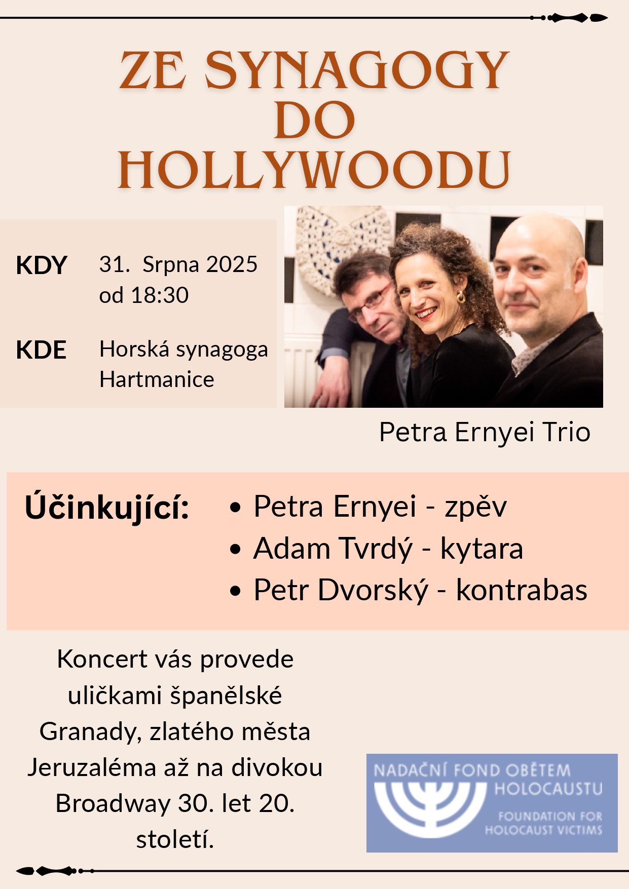 v neděli 31. srpna od 18: 30 se v muzeu uskuteční koncert 